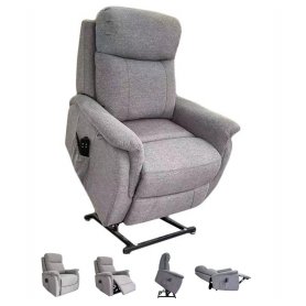 Nostoavusteinen Rubin Recliner, senior kangaslepotuoli