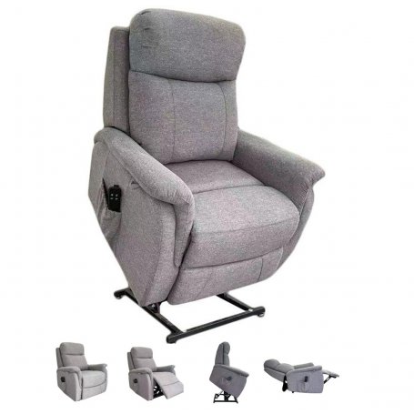 Nostoavusteinen Rubin Recliner, senior kangaslepotuoli