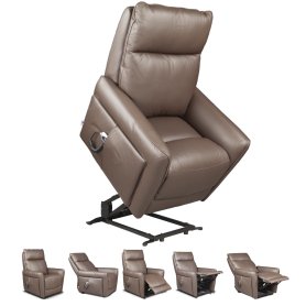 Nostoavusteinen Nebraska Senior nahkalepotuoli