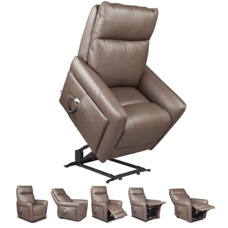 Nostoavusteinen Nebraska Senior nahkalepotuoli